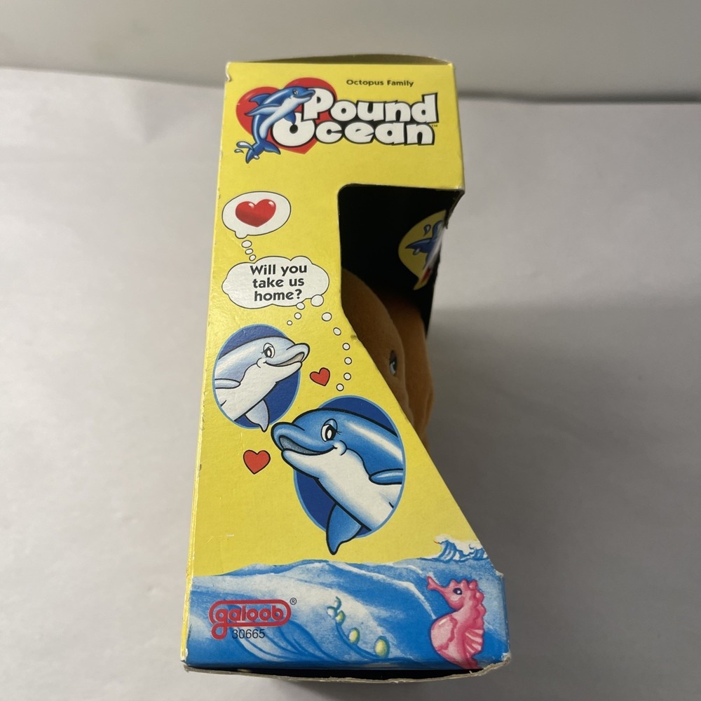 Pound Ocean Octopus Family Stuffed Toy Galoob 1999 New In Box Water Animals - Picture 15 of 16